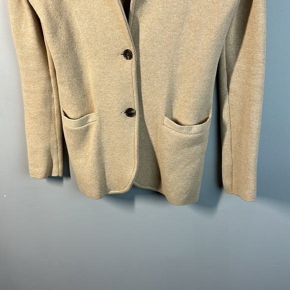 J. Crew Mercantile Beige Sweater Blazer Size XXS - Picture 5 of 15